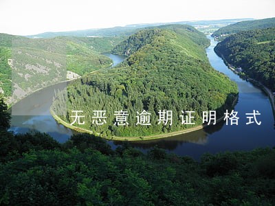 无恶意逾期证明格式 无恶意逾期证明格式