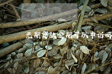 无期贷款逾期可以申诉吗 无期贷款逾期可以申诉吗