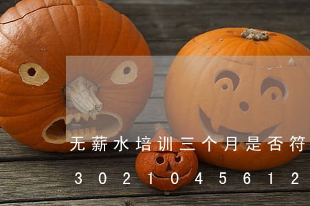 无薪水培训三个月是否符合劳动法/2023021045612 无薪水培训三个月是否符合劳动法/2023021045612