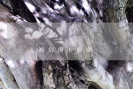 无视信用卡逾期 无视信用卡逾期