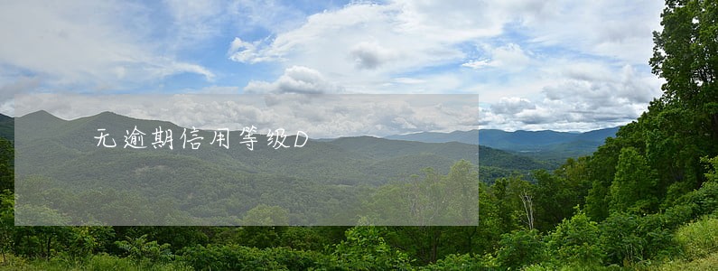 无逾期信用等级D 无逾期信用等级D