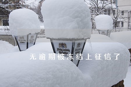 无逾期被冻结上征信了 无逾期被冻结上征信了
