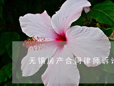 无锡房产合同律师诉讼期 无锡房产合同律师诉讼期