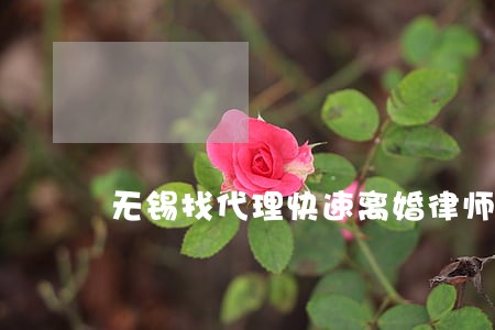 无锡找代理快速离婚律师 无锡找代理快速离婚律师