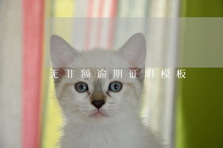 无非额逾期证明模板 无非额逾期证明模板
