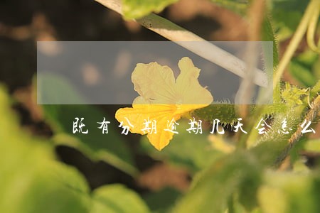 既有分期逾期几天会怎么样 既有分期逾期几天会怎么样
