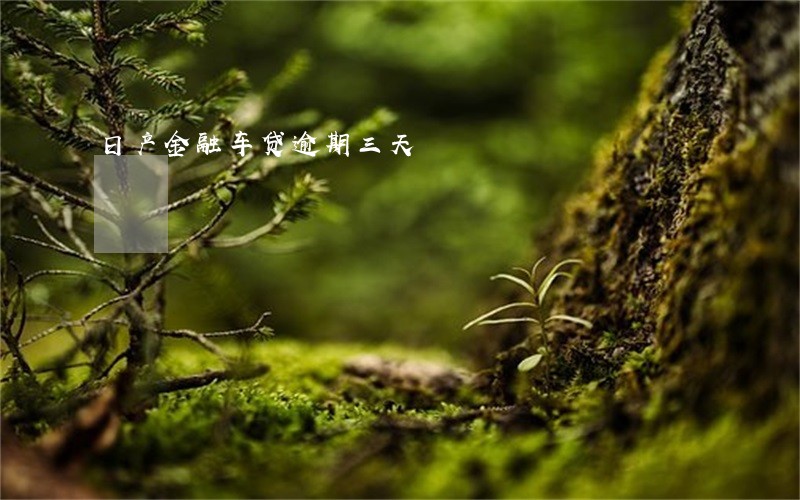 日产金融车贷逾期三天 日产金融车贷逾期三天