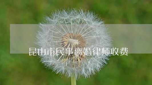 昆山市民事离婚律师收费 昆山市民事离婚律师收费