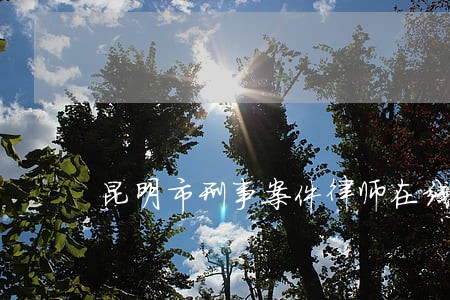 昆明市刑事案件律师在线询问 昆明市刑事案件律师在线询问