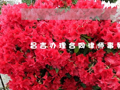 昌吉办理合同律师事务所服务为先 昌吉办理合同律师事务所服务为先