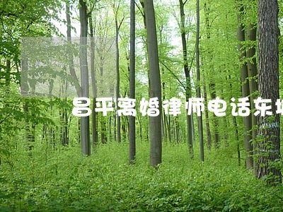 昌平离婚律师电话东城 昌平离婚律师电话东城