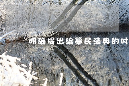 明确提出编纂民法典的时间