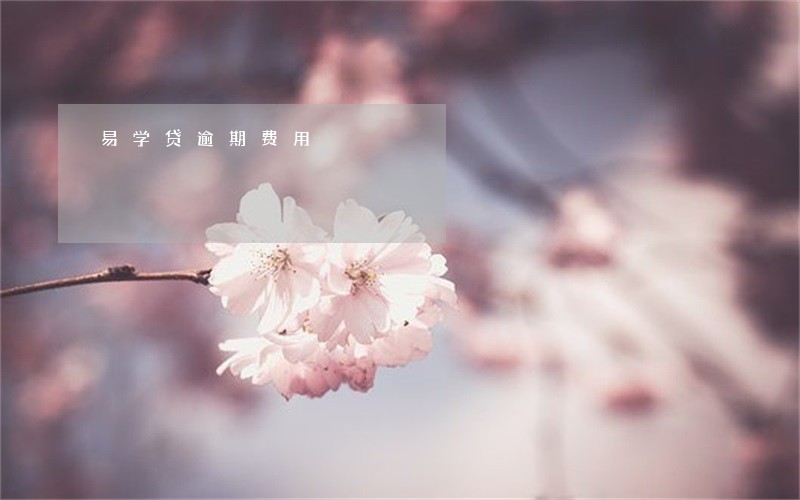 易学贷逾期费用 易学贷逾期费用