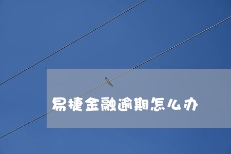 易捷金融逾期怎么办 易捷金融逾期怎么办