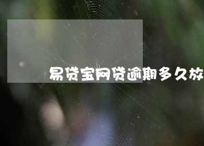 易贷宝网贷逾期多久放弃催收 易贷宝网贷逾期多久放弃催收