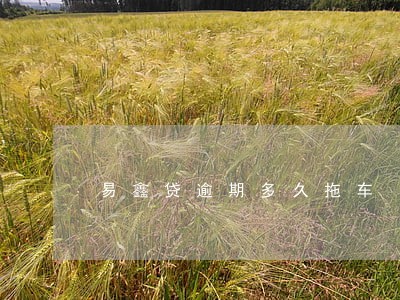 易鑫贷逾期多久拖车 易鑫贷逾期多久拖车