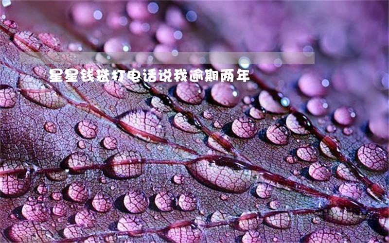 星星钱袋打电话说我逾期两年 星星钱袋打电话说我逾期两年