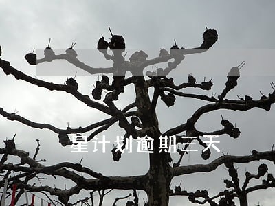 星计划逾期三天 星计划逾期三天