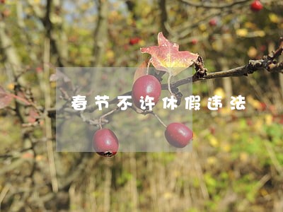 春节不许休假违法