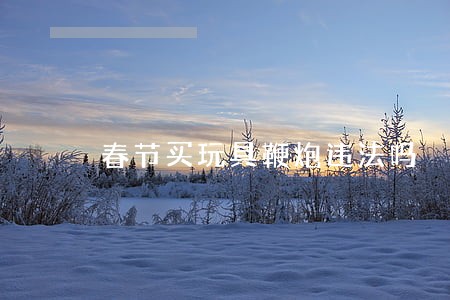 春节买玩具鞭炮违法吗 春节买玩具鞭炮违法吗