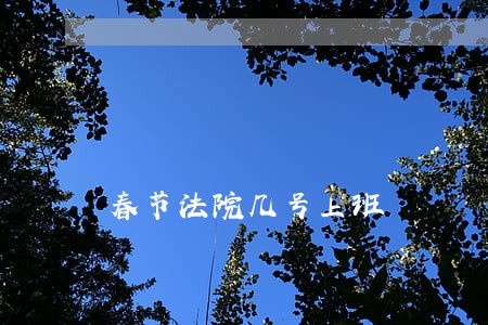 春节法院几号上班 春节法院几号上班