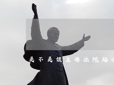 是不是该直接法院起诉协商 是不是该直接法院起诉协商