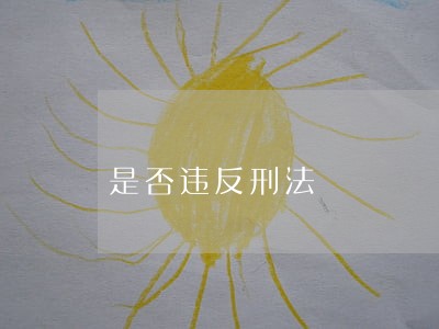 是否违反刑法 是否违反刑法