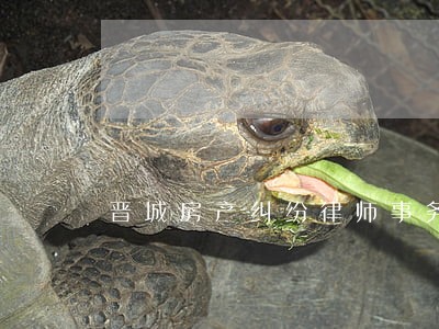 晋城房产纠纷律师事务所 晋城房产纠纷律师事务所