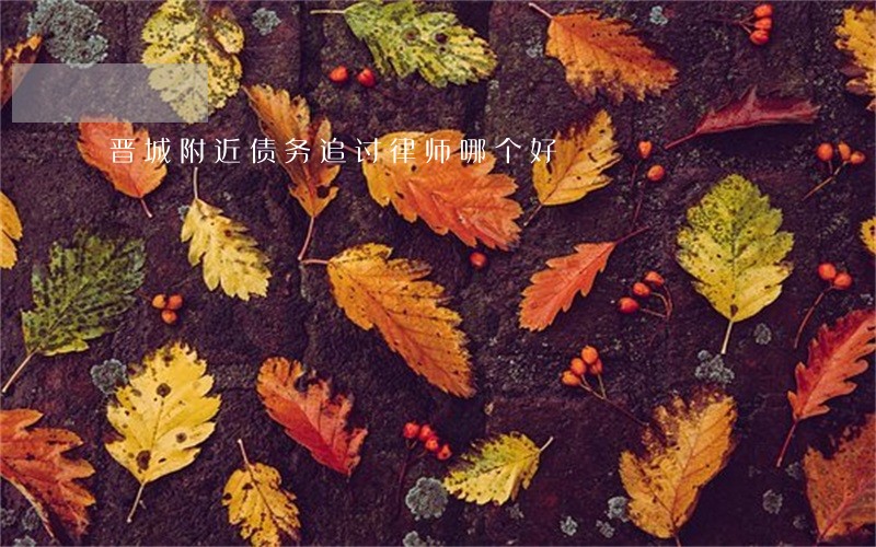 晋城附近债务追讨律师哪个好 晋城附近债务追讨律师哪个好