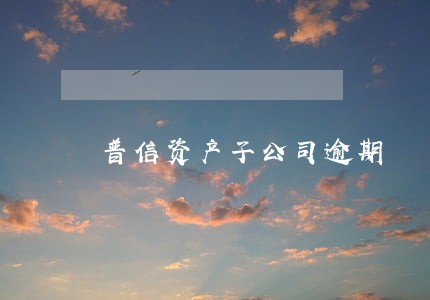普信资产子公司逾期 普信资产子公司逾期