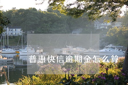 普惠快信逾期金怎么算 普惠快信逾期金怎么算