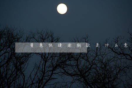 普惠快捷逾期款是什么意思 普惠快捷逾期款是什么意思
