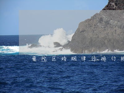普陀区婚姻律师排行榜 普陀区婚姻律师排行榜