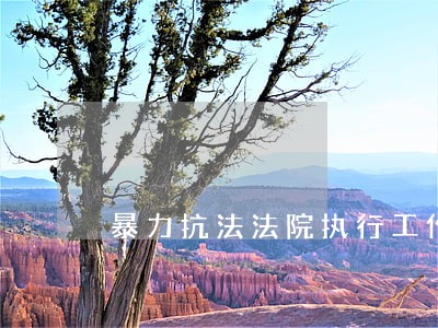 暴力抗法法院执行工作 暴力抗法法院执行工作