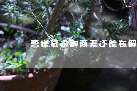 曹操贷逾期两天还能在解码 曹操贷逾期两天还能在解码