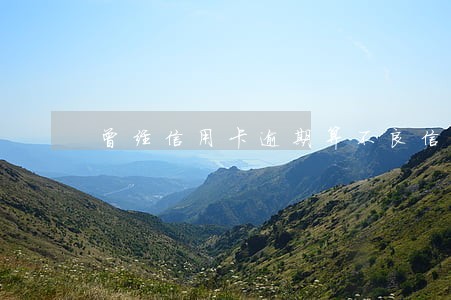 曾经信用卡逾期算不良信用记录吗 曾经信用卡逾期算不良信用记录吗