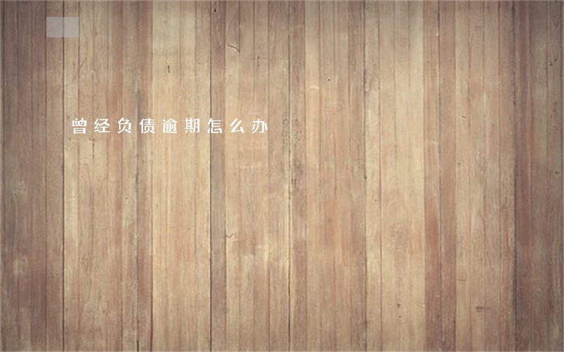 曾经负债逾期怎么办 曾经负债逾期怎么办