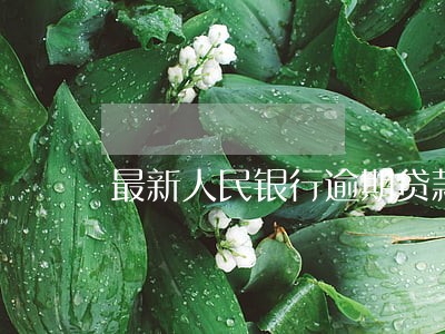 最新人民银行逾期贷款利息 最新人民银行逾期贷款利息