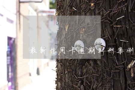 最新信用卡逾期判刑案例 最新信用卡逾期判刑案例