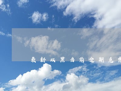 最新双黑当前逾期急需三万 最新双黑当前逾期急需三万