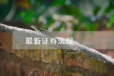 最新证券法规 最新证券法规