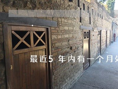 最近5年内有一个月处于逾期 最近5年内有一个月处于逾期