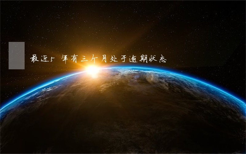 最近5年有三个月处于逾期状态