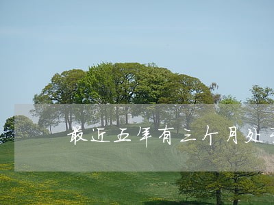 最近五年有三个月处于逾期 最近五年有三个月处于逾期