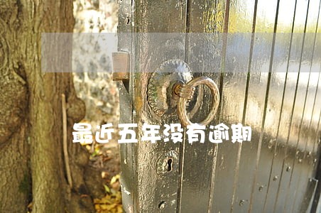 最近五年没有逾期 最近五年没有逾期
