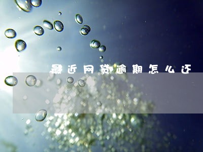 最近网贷逾期怎么还 最近网贷逾期怎么还