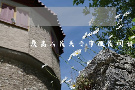 最高人民关于审理民间借贷的 最高人民关于审理民间借贷的