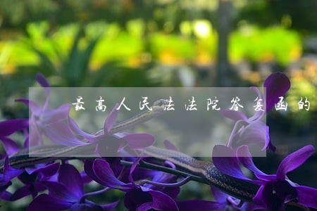 最高人民法法院答复函的效力 最高人民法法院答复函的效力