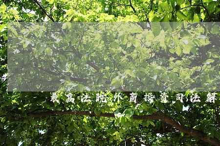 最高法院外商投资司法解释