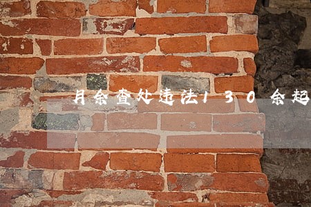 月余查处违法130余起